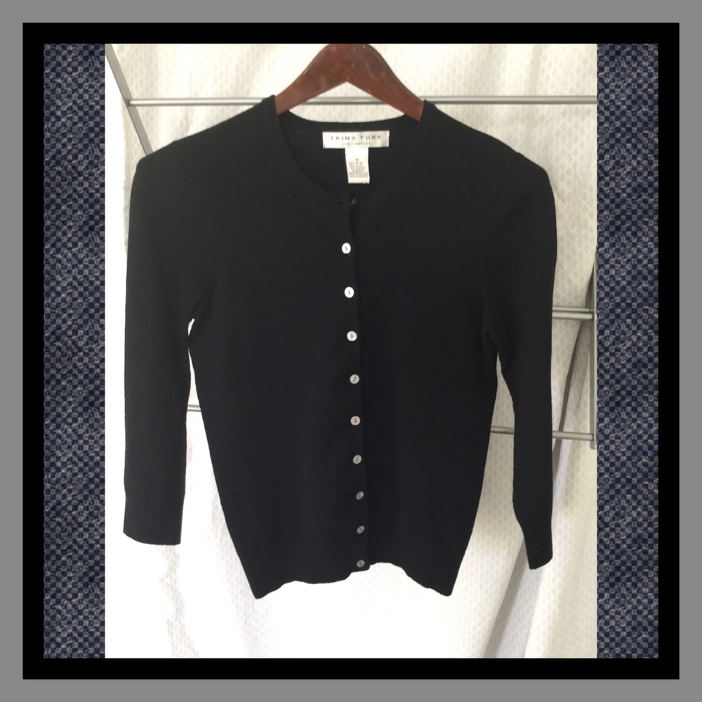 Trina Turk knit cardigan sweater classic sz M